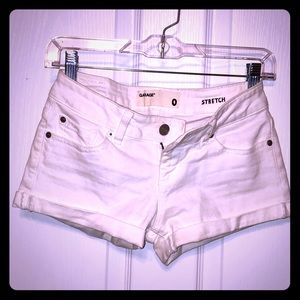 White jean shorts